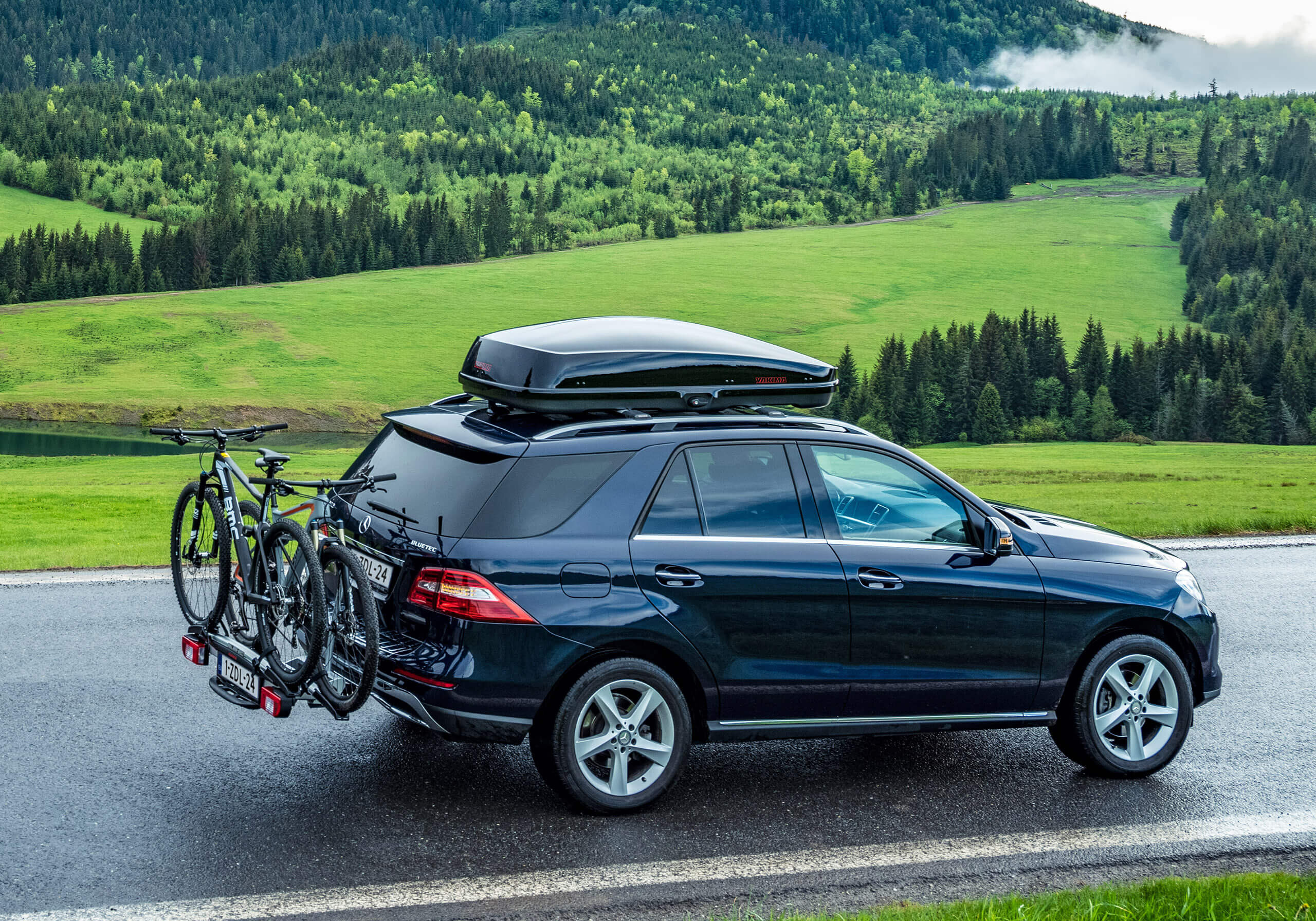 Велокрепление на фаркоп в путешествии