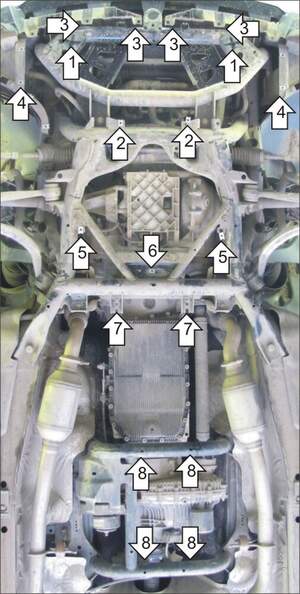 Защита MOTODOR двигателя, КПП, радиатора, разд.коробки Land Rover Range Rover 2009-2013 Внедорожник Защита MOTODOR двигателя, КПП, радиатора, разд.коробки Land Rover Range Rover 2009-2013 Внедорожник