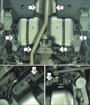 Защита MOTODOR бензобака сталь LAND ROVER R.R. Evoque I (2011-2018) Внедорожник 13216