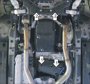 Защита MOTODOR КПП, разд.коробки Lexus GS 300/350 2005-2017 Седан