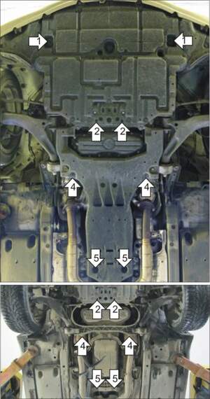 Усиленная защита картера двигателя, КПП (3 мм, сталь) для Lexus IS 250 седан (задний привод) 2005-2010