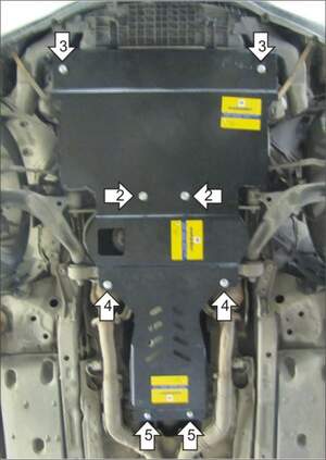 Усиленная защита картера двигателя, КПП (3 мм, сталь) для Lexus IS 250 седан (задний привод) 2005-2010