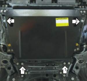 Усиленная защита картера двигателя, КПП (2 мм, сталь) для Lexus NX 200 2014-2021