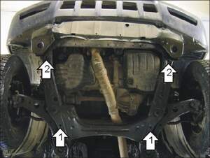 Усиленная защита картера двигателя, КПП (2 мм, сталь) для Toyota Highlander 2000-2007, Lexus RX 300, 330, 350 2003-2009 Усиленная защита картера двигателя, КПП (2 мм, сталь) для Toyota Highlander 2000-2007, Lexus RX 300, 330, 350 2003-2009