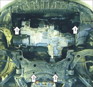 Защита MOTODOR двигателя, КПП Mazda 3  2003-2009 Хэтчбек, Седан