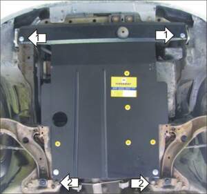 Защита MOTODOR двигателя, КПП Mazda 323 VI  1998-2002 Седан, Хэтчбек