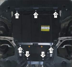 Защита MOTODOR двигателя, КПП Mercedes-benz GLA 2014- Паркетник