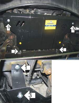 Защита MOTODOR двигателя Mercedes-benz Sprinter 311  2006- Автобус, фургон