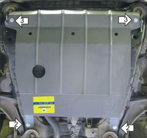 Защита MOTODOR двигателя, КПП Mitsubishi Grandis  2003- Вэн