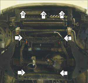 Защита MOTODOR двигателя, радиатора, переднего дифференциала Mitsubishi L 200 2006-2015 Пикап Защита MOTODOR двигателя, радиатора, переднего дифференциала Mitsubishi L 200 2006-2015 Пикап