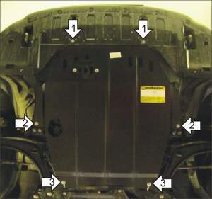 Защита MOTODOR двигателя, КПП Mitsubishi Outlander III  2012- Внедорожник