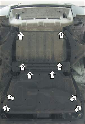 Усиленная защита картера двигателя, КПП (3 мм, сталь) для Mitsubishi Pajero IV 2006-2012, 2012-2020 Усиленная защита картера двигателя, КПП (3 мм, сталь) для Mitsubishi Pajero IV 2006-2012, 2012-2020