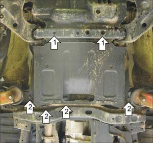 Защита MOTODOR КПП Mitsubishi Pajero Sport  1997-2009 Внедорожник
