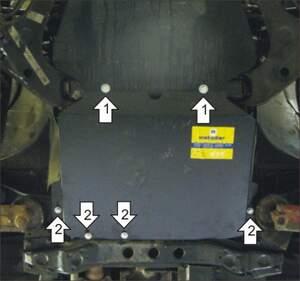 Усиленная защита КПП (3 мм, сталь) для Mitsubishi Pajero Sport 1997-2009