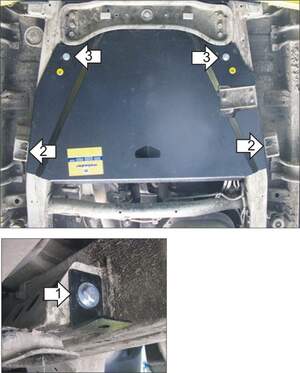 Усиленная защита раздаточной коробки (3 мм, сталь) для Mitsubishi Pajero Sport II 2008-2016