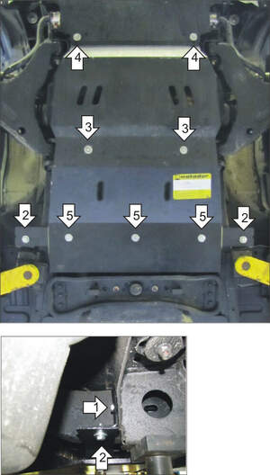 Защита MOTODOR двигателя, КПП Mitsubishi Pajero Sport II  2012- Внедорожник