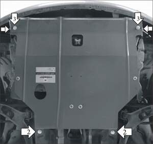 Усиленная защита картера двигателя, КПП (2 мм, сталь) для Nissan Almera Classic седан 2006-2012, Nissan Almera седан/хетчбек 2000-2006