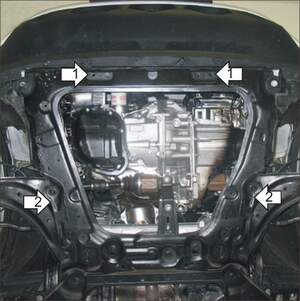 Защита MOTODOR двигателя, КПП Nissan Juke 2010-2018 Хэтчбек