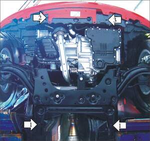 Защита MOTODOR двигателя, КПП Nissan Micra  2003-2010 Хэтчбек