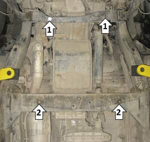 Защита MOTODOR КПП Nissan Pathfinder  2005-2014 Внедорожник