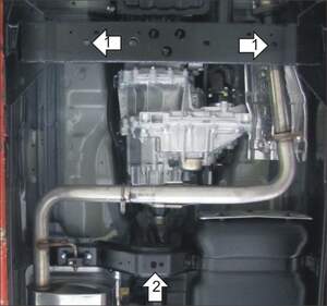 Защита MOTODOR разд.коробки Nissan Pathfinder  2005-2014 Внедорожник