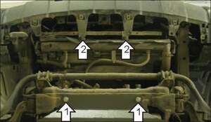 Защита MOTODOR радиатора Nissan Pathfinder  2005-2010 Внедорожник