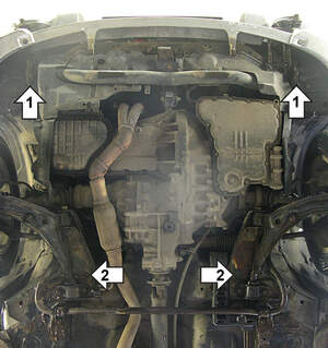 Защита MOTODOR двигателя, КПП Nissan Pulsar  1995-2000 Седан
