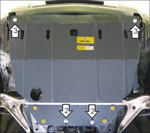 Усиленная защита картера двигателя, КПП (2 мм, сталь) для Nissan X-Trail 2001-2007