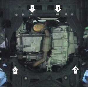 Защита MOTODOR двигателя, КПП Opel Mokka 2012- Внедорожник