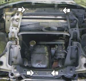 Защита MOTODOR двигателя Opel Omega A  1986-1994 Седан, универсал