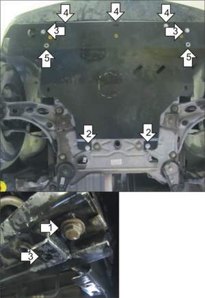 Усиленная защита картера двигателя, КПП (2 мм, сталь) для Opel Vivaro 2006-2014