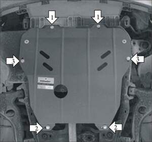 Защита MOTODOR двигателя, КПП Opel Zafira  2005-2011 Вэн