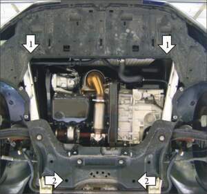 Защита MOTODOR двигателя, КПП Peugeot 3008 2009-2018 Вэн