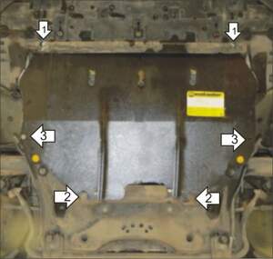 Защита MOTODOR двигателя, КПП Peugeot 308  2007-2014 Хэтчбек
