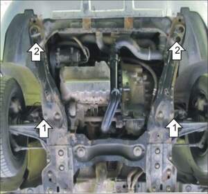 Защита MOTODOR двигателя, КПП Peugeot 807  2002-2006 Вэн