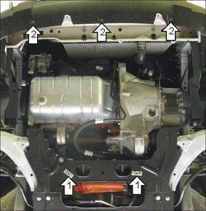 Защита MOTODOR двигателя, КПП Peugeot Partner  1996-2008 фургон