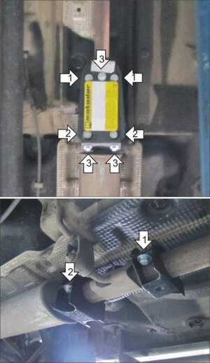 Защита MOTODOR глушителя Renault Duster 2012-2015 Внедорожник
