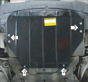 Усиленная защита картера двигателя, КПП (2 мм, сталь) для Renault Master фургон 2010-2014
