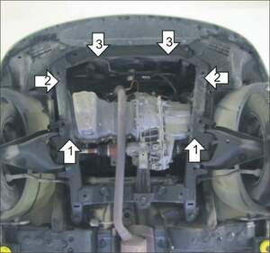Защита MOTODOR двигателя, КПП Renault Sandero Stepway 2009-2014 Хэтчбек