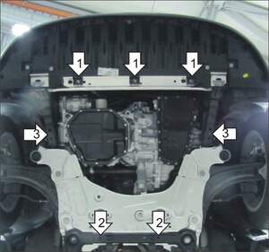Защита MOTODOR двигателя, КПП Renault Scenic III  2009-2012 Вэн