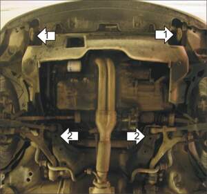 Защита MOTODOR двигателя, КПП Rover 400  1995-2000 Хэтчбек, Седан