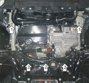 Защита MOTODOR двигателя, КПП Skoda Octavia III 2013- Хэтчбек, универсал