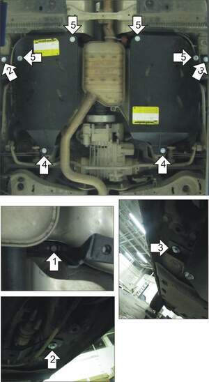 Защита MOTODOR бензобака Skoda Yeti  2009- Внедорожник