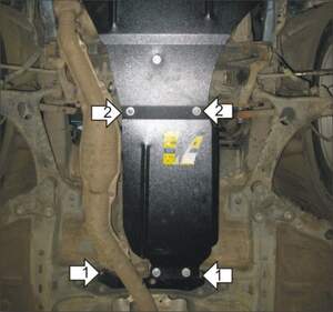 Усиленная защита КПП (2 мм, сталь) для Subaru Outback 2003-2009, Subaru Legacy седан/универсал 2006-2009, Subaru Impreza WRX хетчбек 2007-2011, Subaru Impr