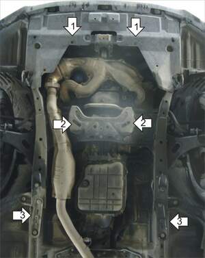 Усиленная защита картера двигателя, КПП (2 мм, сталь) для Subaru Outback 2009-2015, Subaru Legacy седан 2009-2015