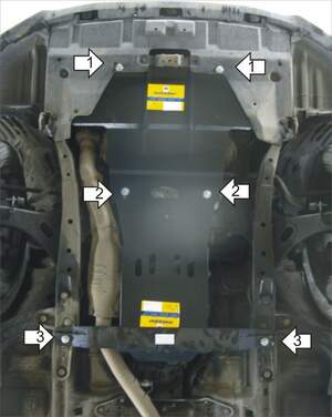Усиленная защита картера двигателя, КПП (2 мм, сталь) для Subaru Outback 2009-2015, Subaru Legacy седан 2009-2015