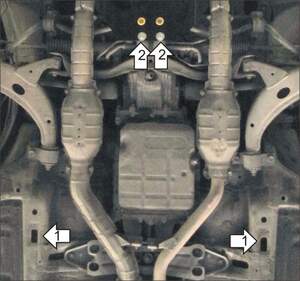 Усиленная защита КПП (2 мм, сталь) для Subaru Outback 2000-2003