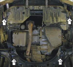 Защита MOTODOR двигателя, КПП Suzuki Liana  2001-2007 Седан, Хэтчбек, Универсал