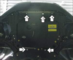 Усиленная защита картера двигателя, КПП (2 мм, сталь) для Suzuki Splash 2008-2016