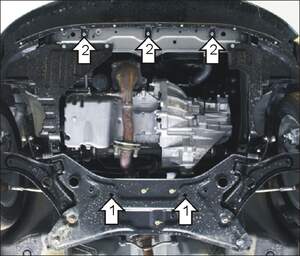 Усиленная защита картера двигателя, КПП (2 мм, сталь) для Suzuki Swift 2005-2010 Усиленная защита картера двигателя, КПП (2 мм, сталь) для Suzuki Swift 2005-2010